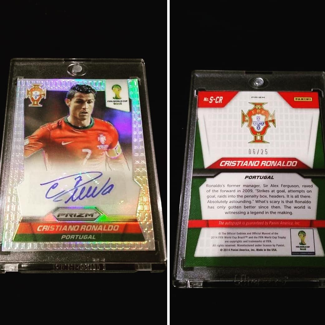 signed card of Cristiano Ronaldo