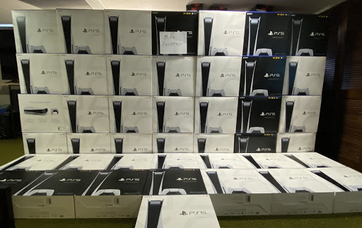 Scalpers and their stock of Playstation 5s